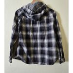 Columbia Hoodie Women's Medium Black White Plaid Pockets Long Sleeve Photo 3