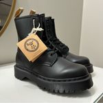 Dr. Martens Dr. Doc Martens 1460 Vegan Bex Mono Lace Up Black Out Leather Women's Boots Sz 5 Photo 1