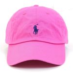 Ralph Lauren  Vibrant Pink Cap with Navy Logo Photo 0