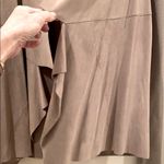 Elie Tahari NWT SZ XS  Sarena Tan Goat Suede  open  front Cardigan Photo 4