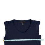 White House | Black Market WHBM Blue Scoop Neck Short Sleeve Shirt Size XXS Photo 4