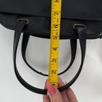 Liz Claiborne Vtg  Black Leather Hand Bag Tote Purse Classic Simple Minimalist Photo 12