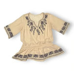 Twenty One Faith  Peasant Blouses Gathered‎ Waist Semi Sheer Embroidered Size 1X Photo 4