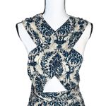 Cupshe  Damask Print Bianca Ornate Sleeveless Cut Out Mini Dress Size XL Resort Photo 2