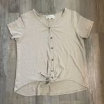 French Laundry size Large tie front short sleeve shirt. Photo 2