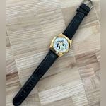 Armitron Rare Vintage Musical Watch Looney Tunes Dial Black Leather Strap Photo 4