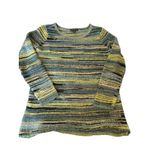 Tribal‎ Women's Striped Knit Sweater Blue Green Black Long Sleeve Size Small Photo 3