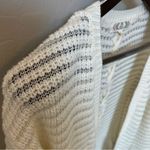 Pink Rose open front Cardigan, ivory, popcorn knit, criss cross back detail, S Photo 1