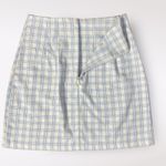 John Galt Brandy Melville  Cara Plaid Baby‎ Blue White Mini Skirt Size OS XS/S Photo 6