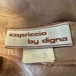 Capriccio by Digna Jacquard Silk Dress Lace Trim Victorian VINTAGE Pink Size 2 Photo 4