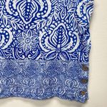 Rachel Zoe Medium 100% Linen Boho Indonesian Batik-Style Tropical Beach Coastal Photo 1