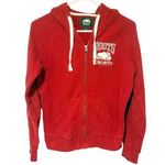 Roots  Canada Small Hoodie Red Beaver Classic Sweatshirt Full Zip Athleisure Photo 0