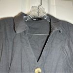 INA  Grey V Neck Short Sleeve Button Front Dress size S Photo 2