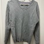Van Heusen Grey Vneck Cable Knit Sweater  Photo 0
