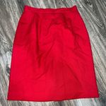 Amanda Smith  Red Wool Skirt Photo 0