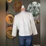 Vintage Lucia White with Green Pinstripes Medium Blazer Photo 4