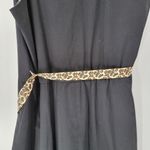 Vintage Clues Collection Womens Dress 10 Black Leopard Belt Button Up 90s Photo 12