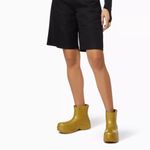 Bottega Veneta Puddle Glitter Monobloc Chelsea Rubber Boots Gold Sz 39 EU/9 US Photo 3