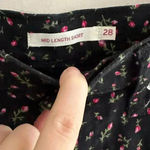 Levi's Levi’s Mid Length Shorts, Floral Print, Black Shorts with Pink Flowers, Size 28 Photo 8