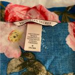 Victoria's Secret Floral Satin Pajama Top Blue Rose Print Victoria’s Secret M Photo 2