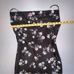 Iris  • Black Silky Floral Bodycon Size Med. Y2K 90s Slip Dress Grunge Glam Punk Photo 8