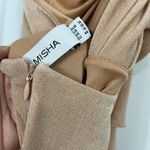 New Misha Size 12 Rose Gold Dune One Shoulder Ruched Midi Dress Photo 11