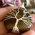 Handmade Tigers Eye Tree of Life Silver tone Pendant š¤āØ Photo 5