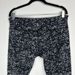 Lululemon Wunder Under Crop Leggings Sz 12 Iced Wave Black White Print Photo 4