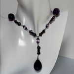 ESPINOSA 925 sterling silver Design Real amethyst stones Necklace​​ Purple Photo 1