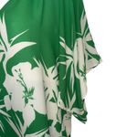 White House | Black Market WHITE HOUSE BLACK MARKET Green White Floral V Neck Kimono Sleeve Top NWOT XS Photo 3