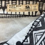 Pacsun Bullhead Aztec Tribal Mid Rise Denim Shorts Size 5 Frayed Hem Black White Photo 6