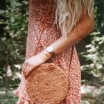 Handwoven round shoulder crossbody purse Photo 0