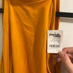 Charlotte Russe Yellow Tie Up Halter Top Photo 2