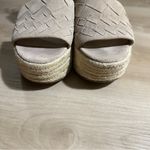 Marc Jacobs Marc Fisher Varin  Suede Espadrille Wedge Sandal‎ Women's Size 8.5 Beige Photo 6