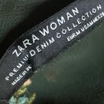 ZARA NWOT  Prairie Cottagecore
Green Floral Embroidered Sheer
Blouse L Photo 10