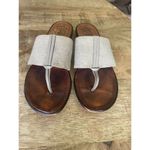 Callisto Of California Tan Canvas Leather Insole Sandals Women Size 8 Slip On Brown Photo 1