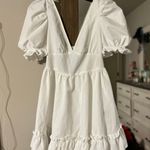 Shinestar White Babydoll Mini Dress Photo 0