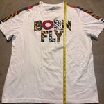 BORN FLY Embroidered White Animal Print Streetwear Womens TShirt Size 2X Photo 7