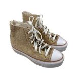 Converse Chuck Taylor - Women's Cozy Club Teddy Bear Platform Sneakers in Beige Photo 0