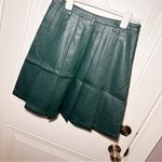 Free People NWT  Green Faux-Leather Skirt Sz 0 Photo 3