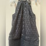 Laundry by Shelli Segal Black Crochet Halter Cocktail Mini Dress 2 Photo 4