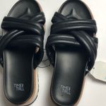 Time And Tru  Women's Cross Strap Black Sandals Sz 6 Photo 9