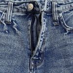 Wild Fable SZ 6 Ankle Jeans Hi-Rise Pockets Zip Sides Chewed Fringe Hems Blue Photo 6