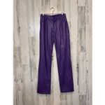 ZARA Purple Faux Leather High Rise Straight Leg Pants Women’s Size Small S Photo 1