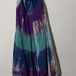 Tie Die Halter Dress Blue Green Pile Stretch Y2K Fairy Hippie Dress One Size Size M Photo 0