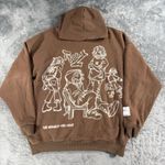 Aelfric Eden  We Vaguely Feel Many Hoodie Brown Anime Grafiti Drop Shoulder Cozy Photo 0