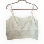 Abercrombie & Fitch Textured Crop Top Off White Side Zip Womens XL Photo 0