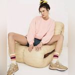 For Love & Lemons NWT Crewneck Fleeced Sweatshirt Pink Small Photo 41