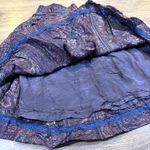 Vintage Geiger Made In Austria Dark Paisley Print Wool Skirt Size 36 Small Blue Photo 9