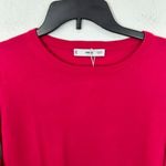 Mango MNG  Pink Crewneck Lightweight Sweater Viscose Cashmere Blend Size‎ M NWT Photo 2